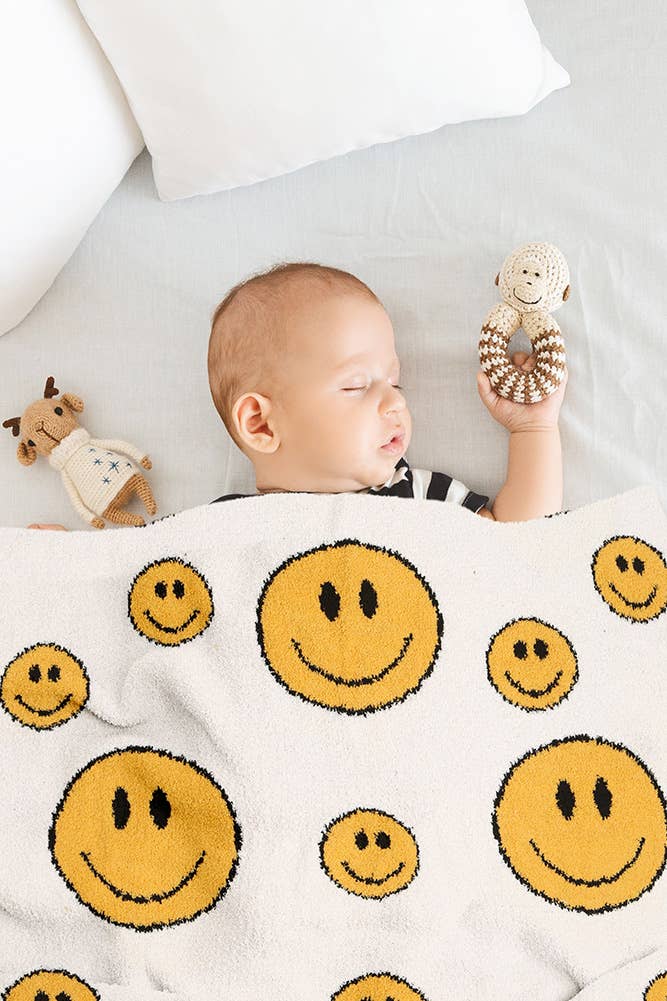 Baby Happy Face Throw Blanket