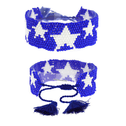 Tassel Star Pattern Beaded Bracelet